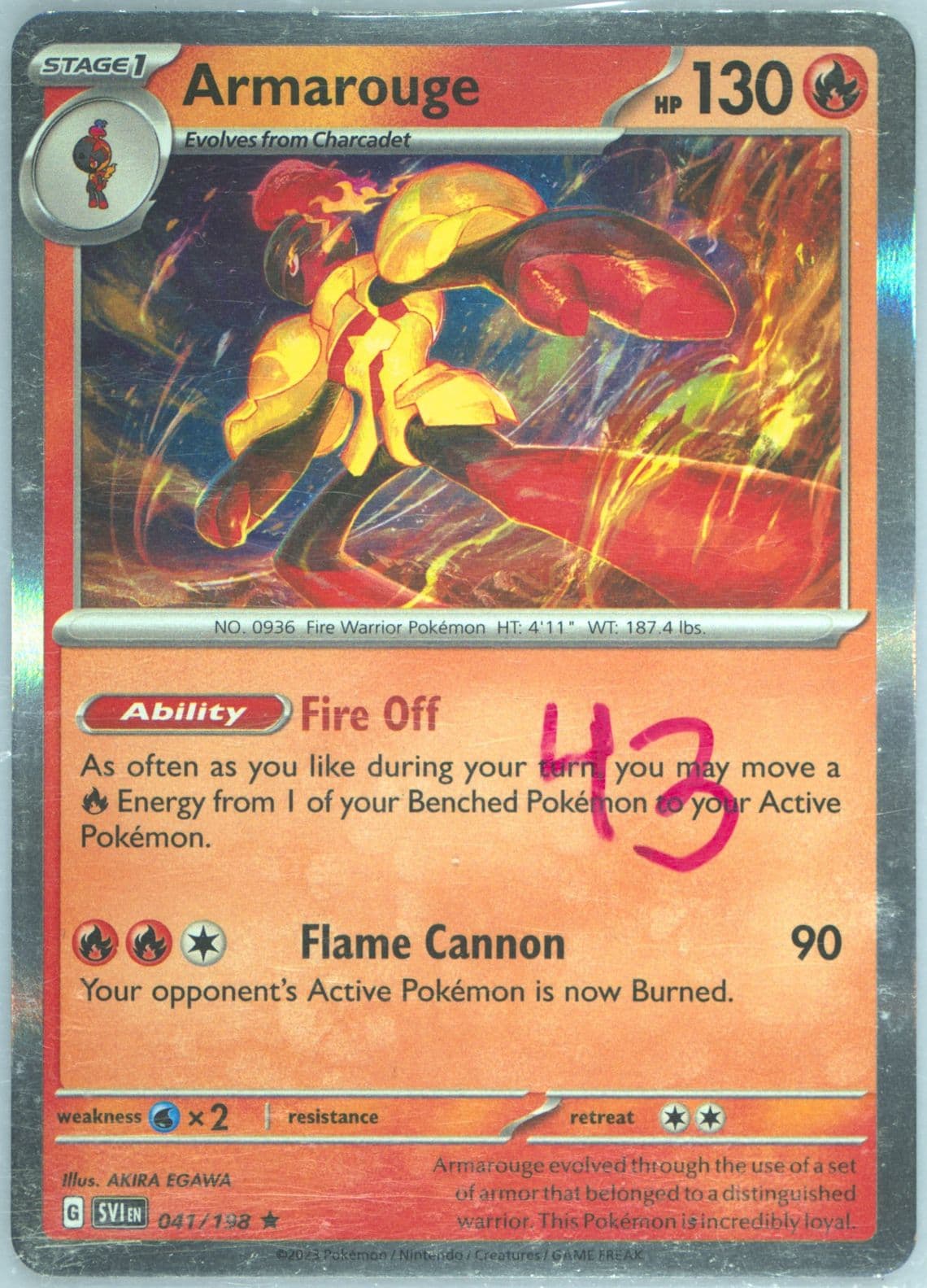 Armarouge Paldea Evolved Premium Checklane Blister (041) 2023 Pokemon Svi EN-Scarlet & Violet