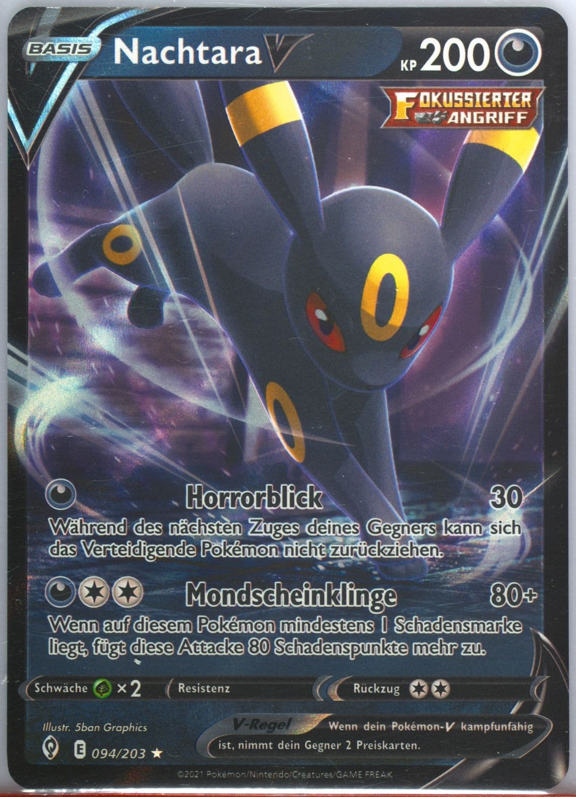 Nachtara V German (094) 2021 Pokemon Sword & Shield Evolving Skies