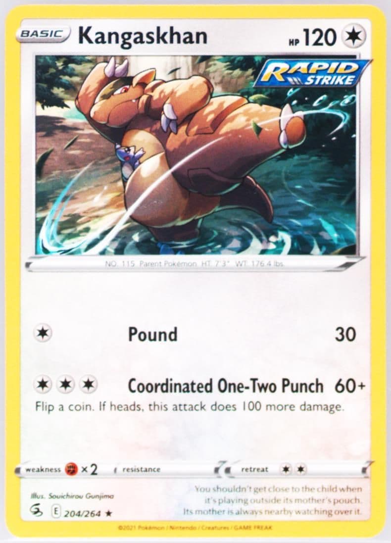 Kangaskhan (204) 2021 Pokemon Sword & Shield Fusion Strike