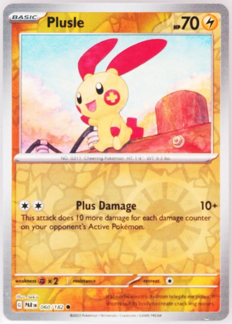Plusle Reverse Holo (060) 2023 Pokemon Par EN-Paradox Rift