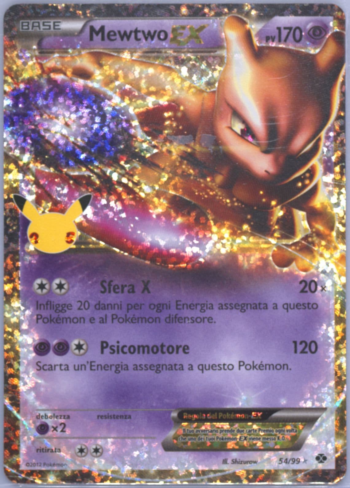 Mewtwo EX Italian (54) 2021 Pokemon Celebrations Classic Collection
