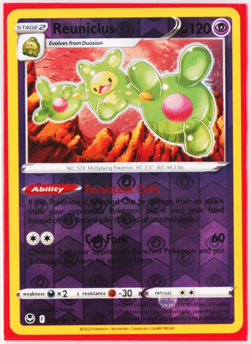 Reuniclus-Reverse Foil (078) 2022 Pokemon Sword & Shield Silver Tempest