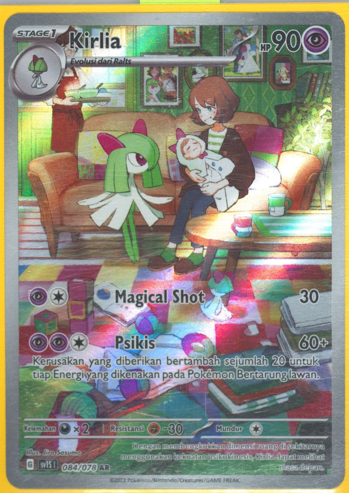 Kirlia Art Rare (084) 2023 Pokemon Indonesian Sv1s I-Scarlet EX