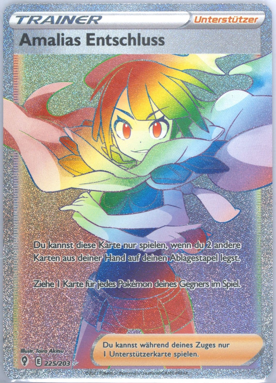 Full Art/Amalias Entschluss German-Secret (225) 2021 Pokemon Sword & Shield Evolving Skies