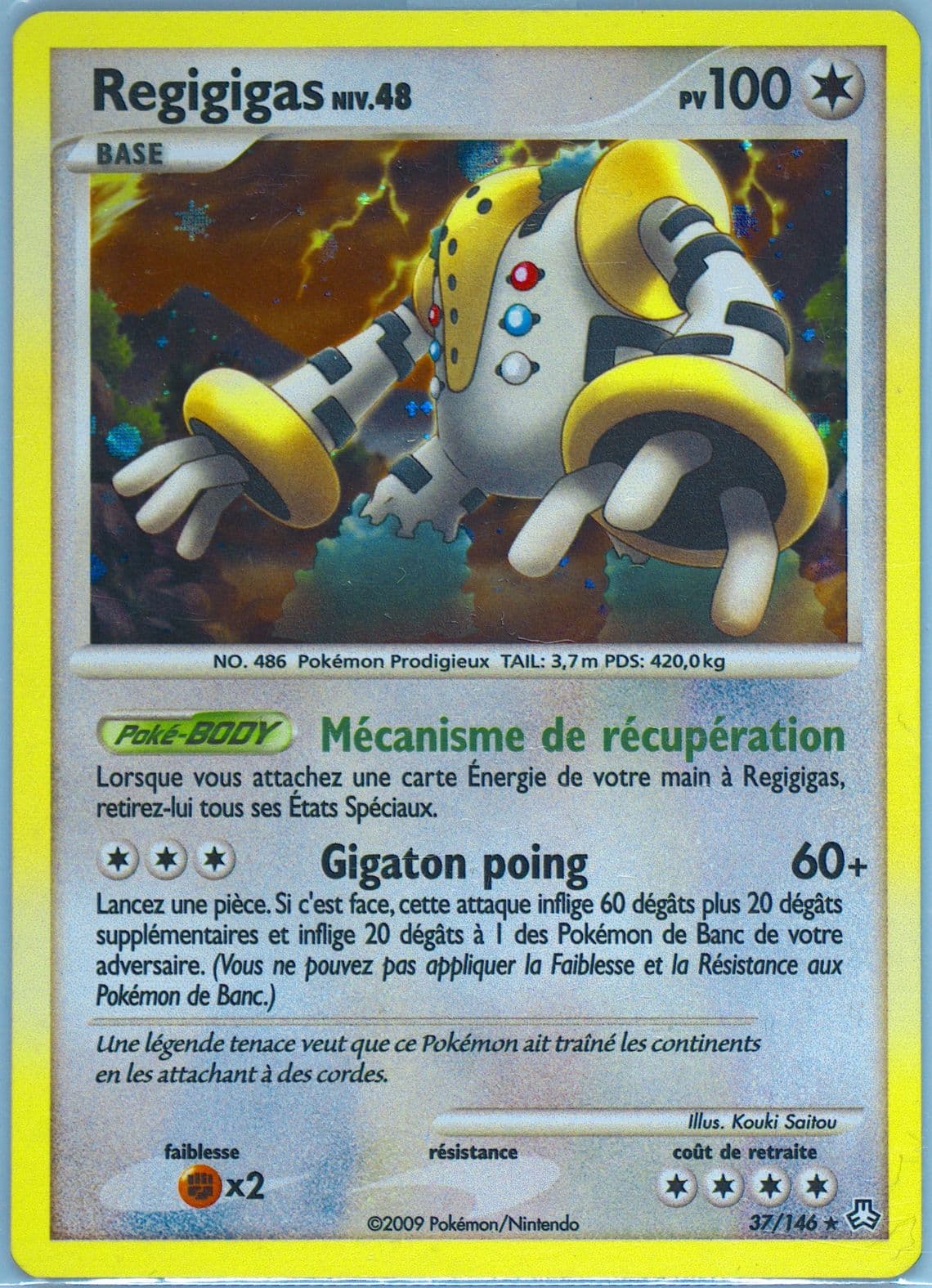 Regigigas-Holo Cosmos (37) 2009 Pokemon French Diamond & Pearl Legends Awakened