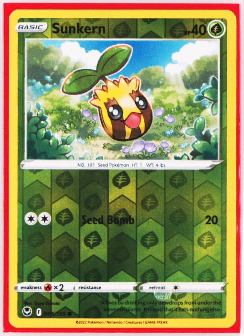 Sunkern-Reverse Foil (005) 2022 Pokemon Sword & Shield Silver Tempest