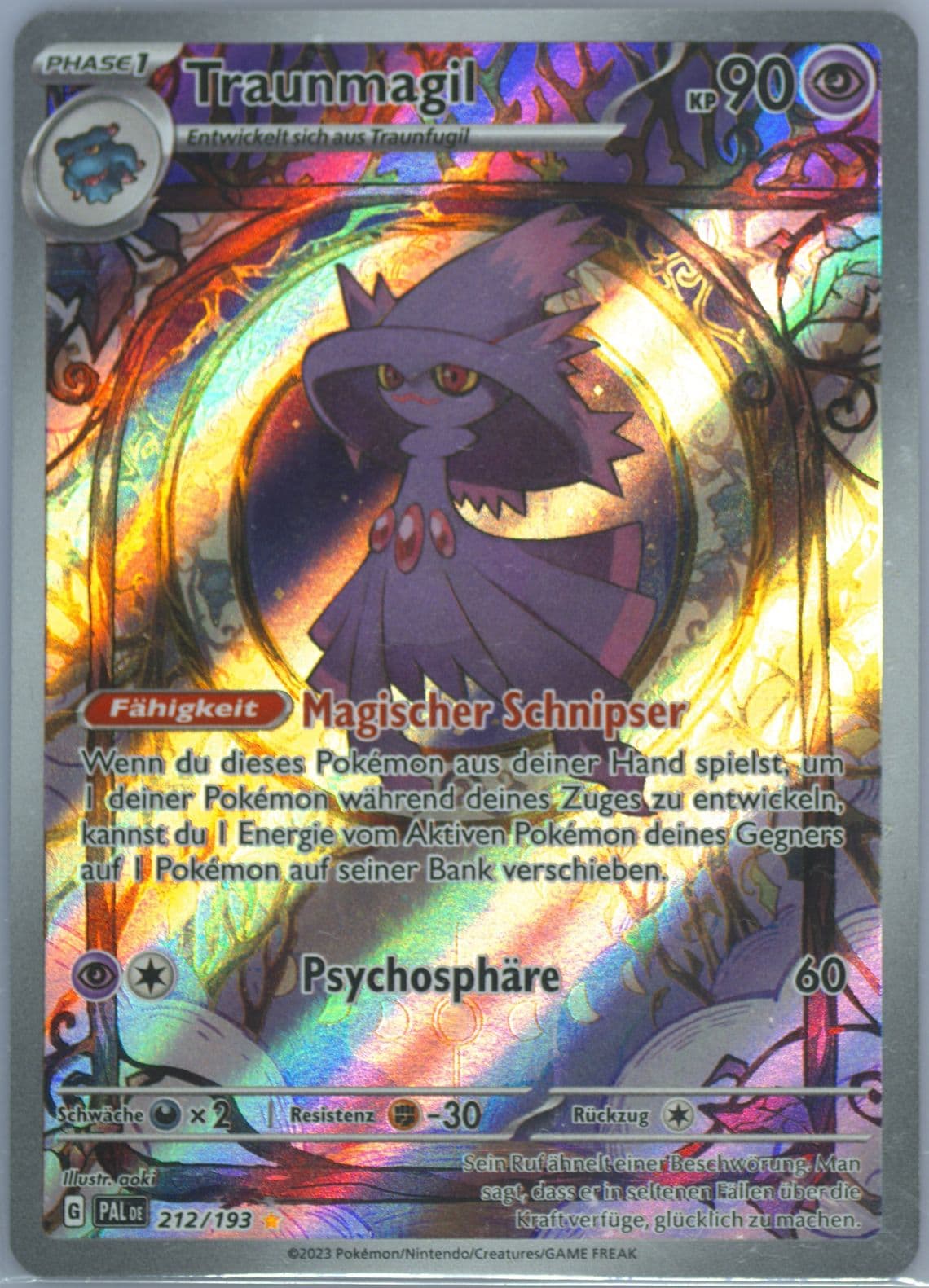 Mismagius Illustration Rare (212) 2023 Pokemon German Pal de-Paldea Evolved
