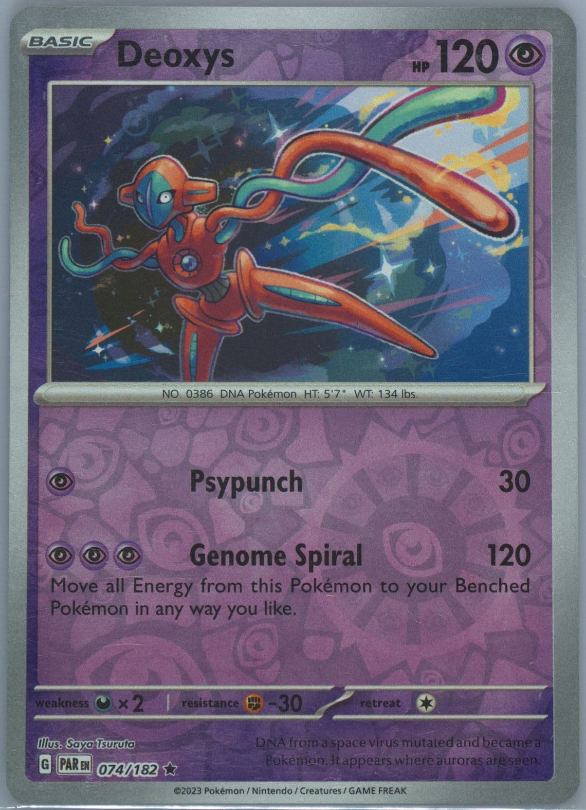 Deoxys Reverse Holo (074) 2023 Pokemon Par EN-Paradox Rift
