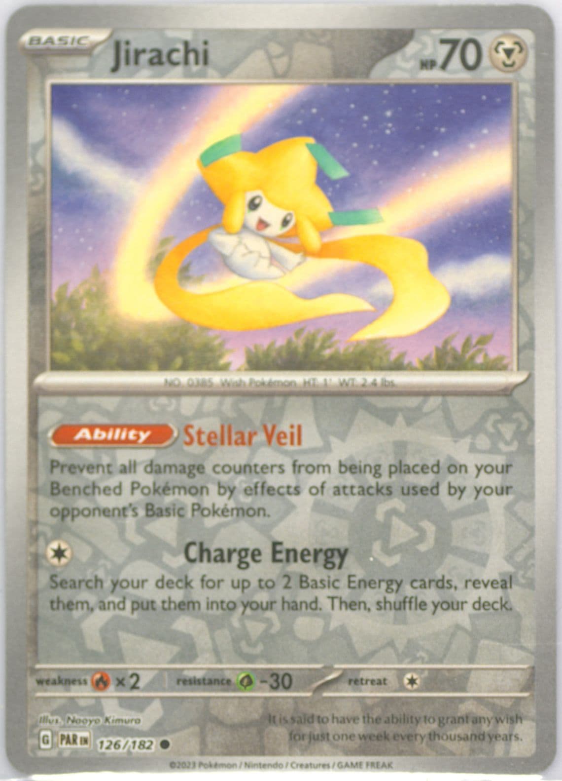 Jirachi Reverse Holo (126) 2023 Pokemon Par EN-Paradox Rift