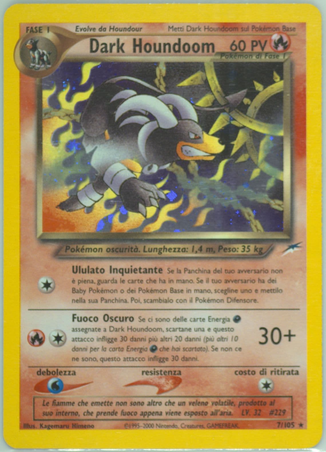 Dark Houndoom-Holo Italian (7) 2002 Pokemon Neo Destiny