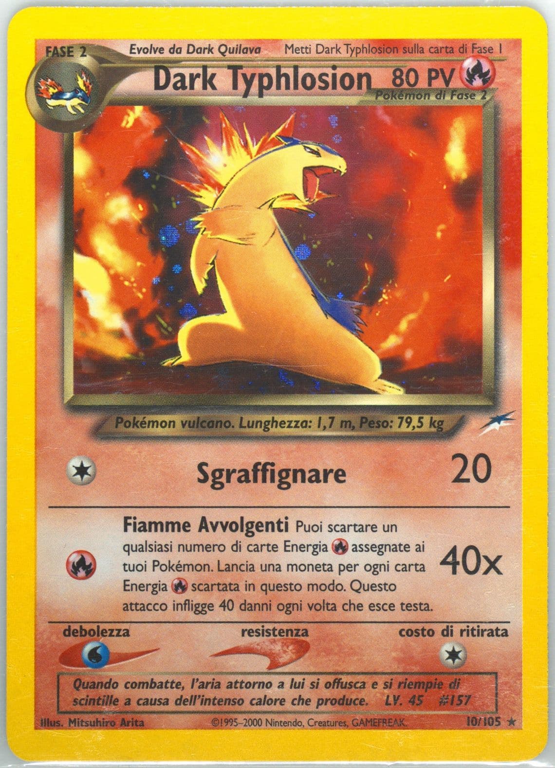 Dark Typhlosion-Holo Italian (10) 2002 Pokemon Neo Destiny