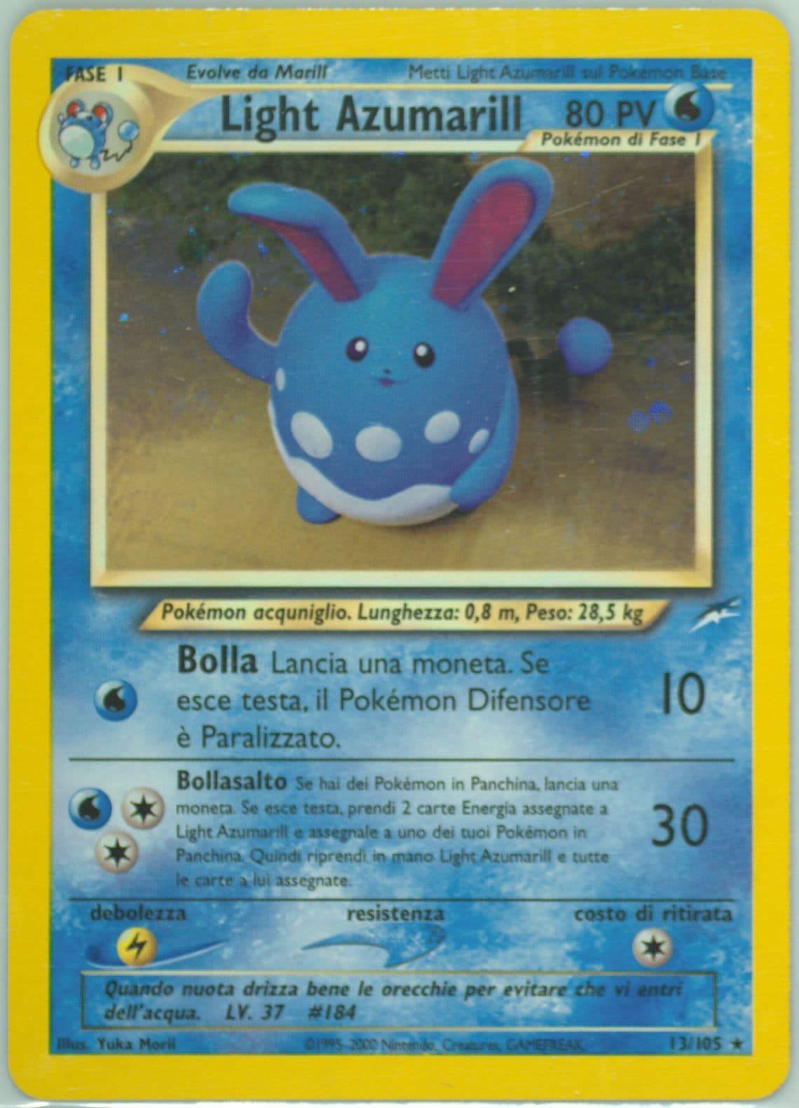 Light Azumarill-Holo Italian (13) 2002 Pokemon Neo Destiny