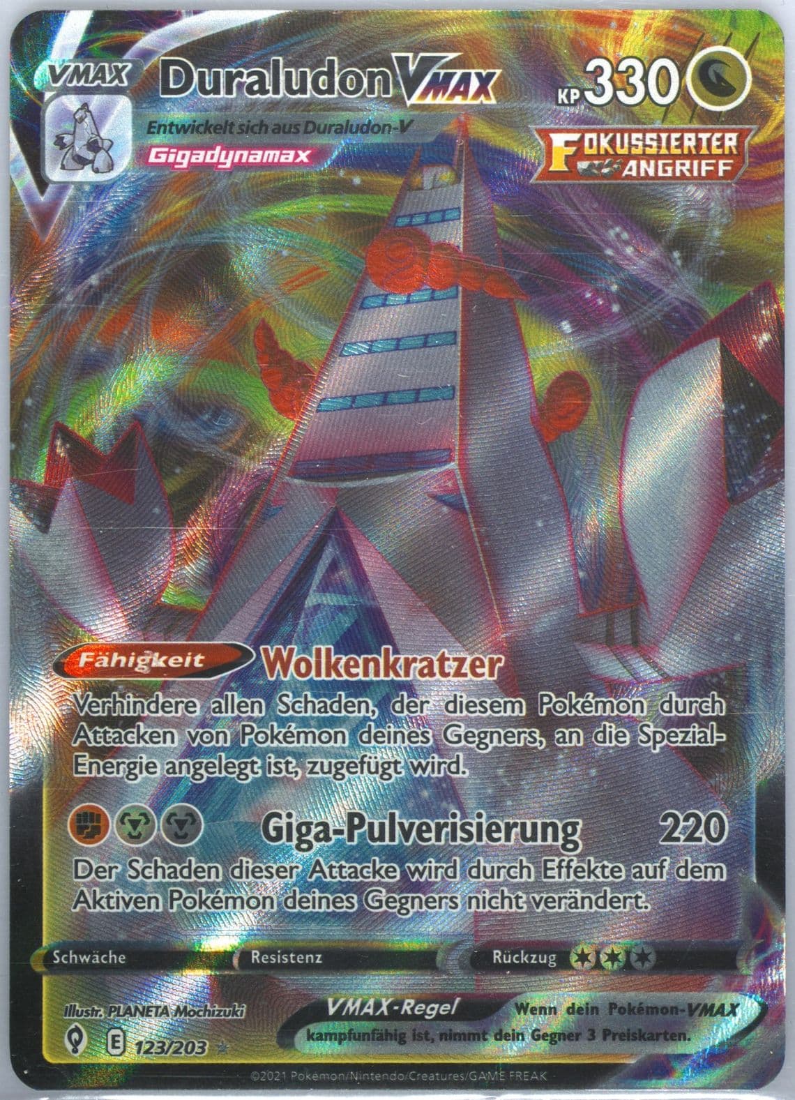 Full Art/Duraludon Vmax German (123) 2021 Pokemon Sword & Shield Evolving Skies