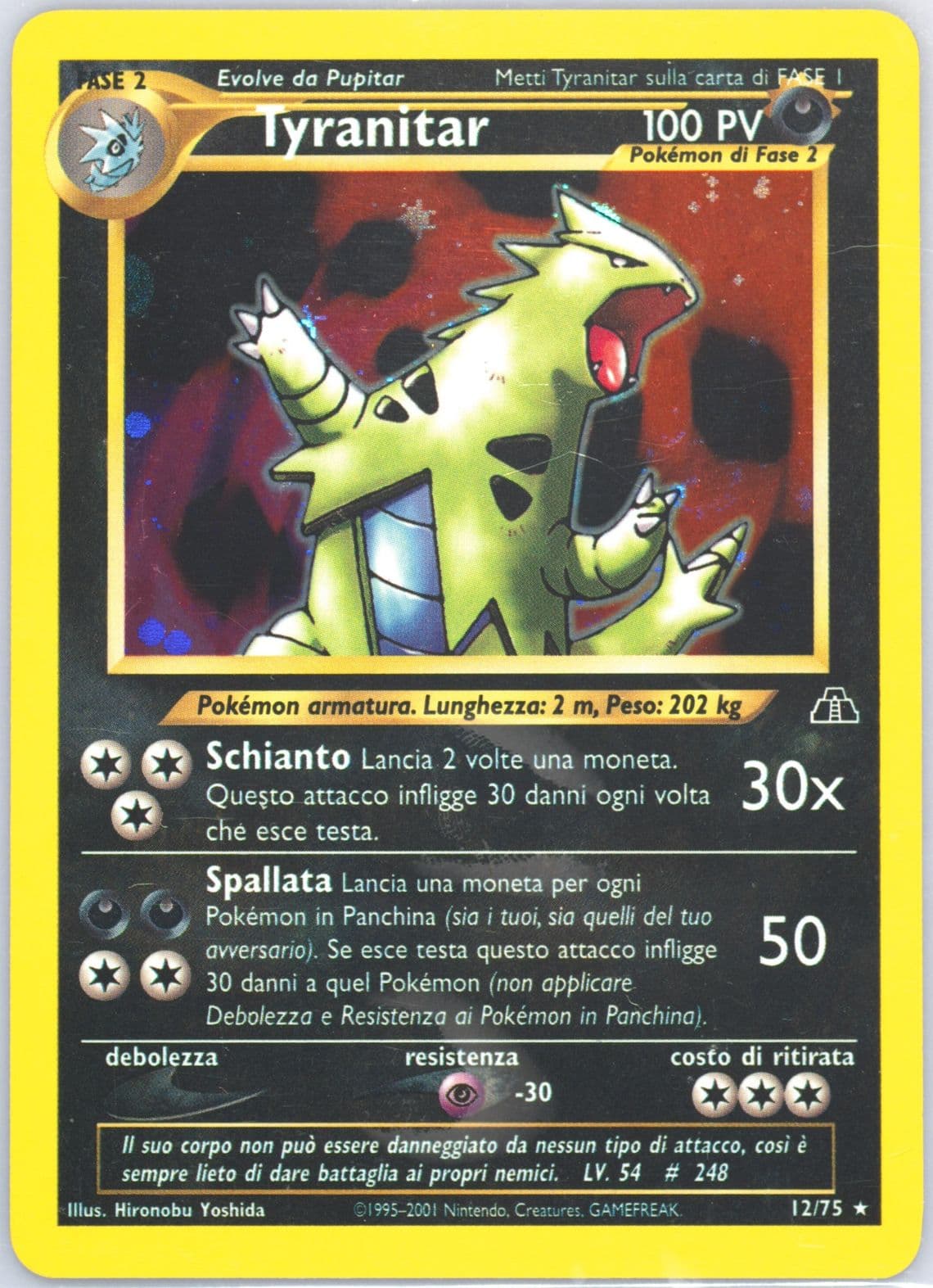 Tyranitar-Holo Italian (12) 2001 Pokemon Neo Discovery