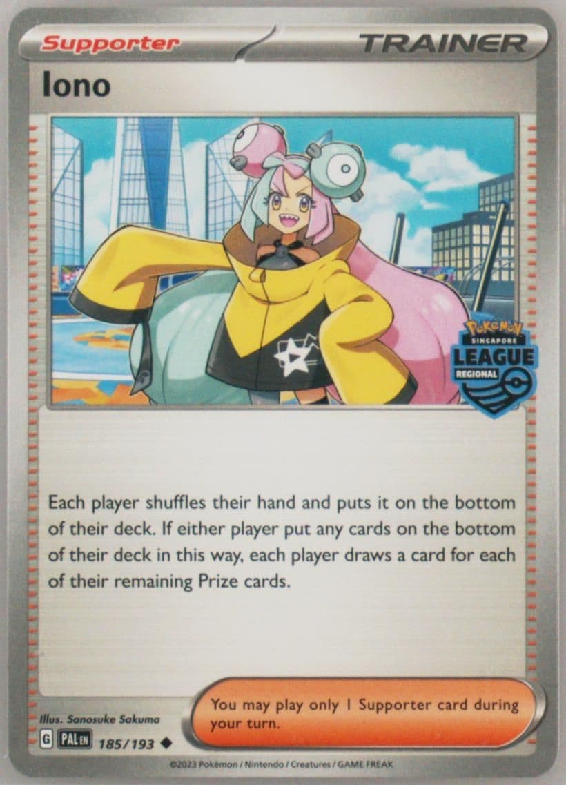 Iono Regional League 2023-2024 Singapore Participation (185) 2023 Pokemon Pal EN-Paldea Evolved
