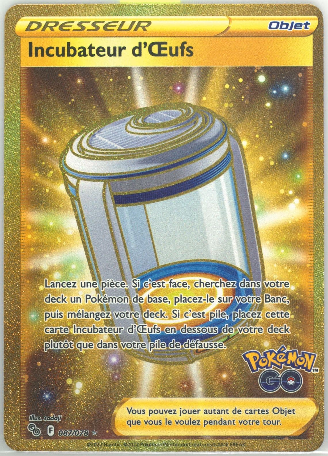 Full Art/Incubateur D'Oeufs French (087) 2022 Pokemon Go