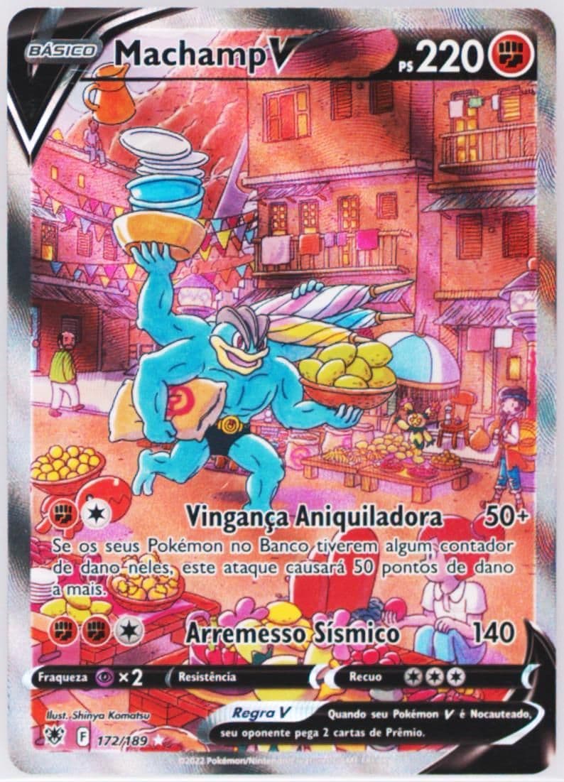 Full Art/Machamp V Portuguese (172) 2022 Pokemon Sword & Shield Astral Radiance