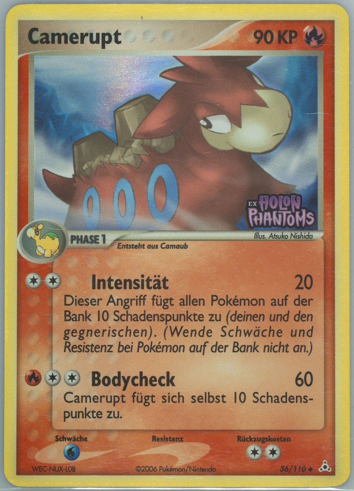 Camerupt-Reverse Foil German (36) 2006 Pokemon EX Holon Phantoms