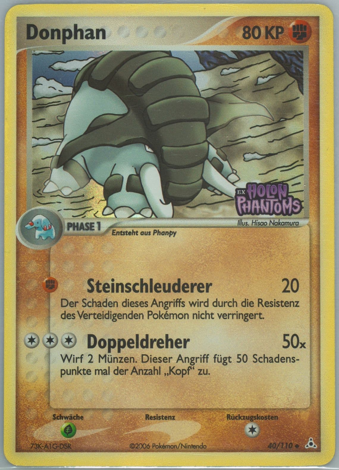 Donphan-Reverse Foil German (40) 2006 Pokemon EX Holon Phantoms
