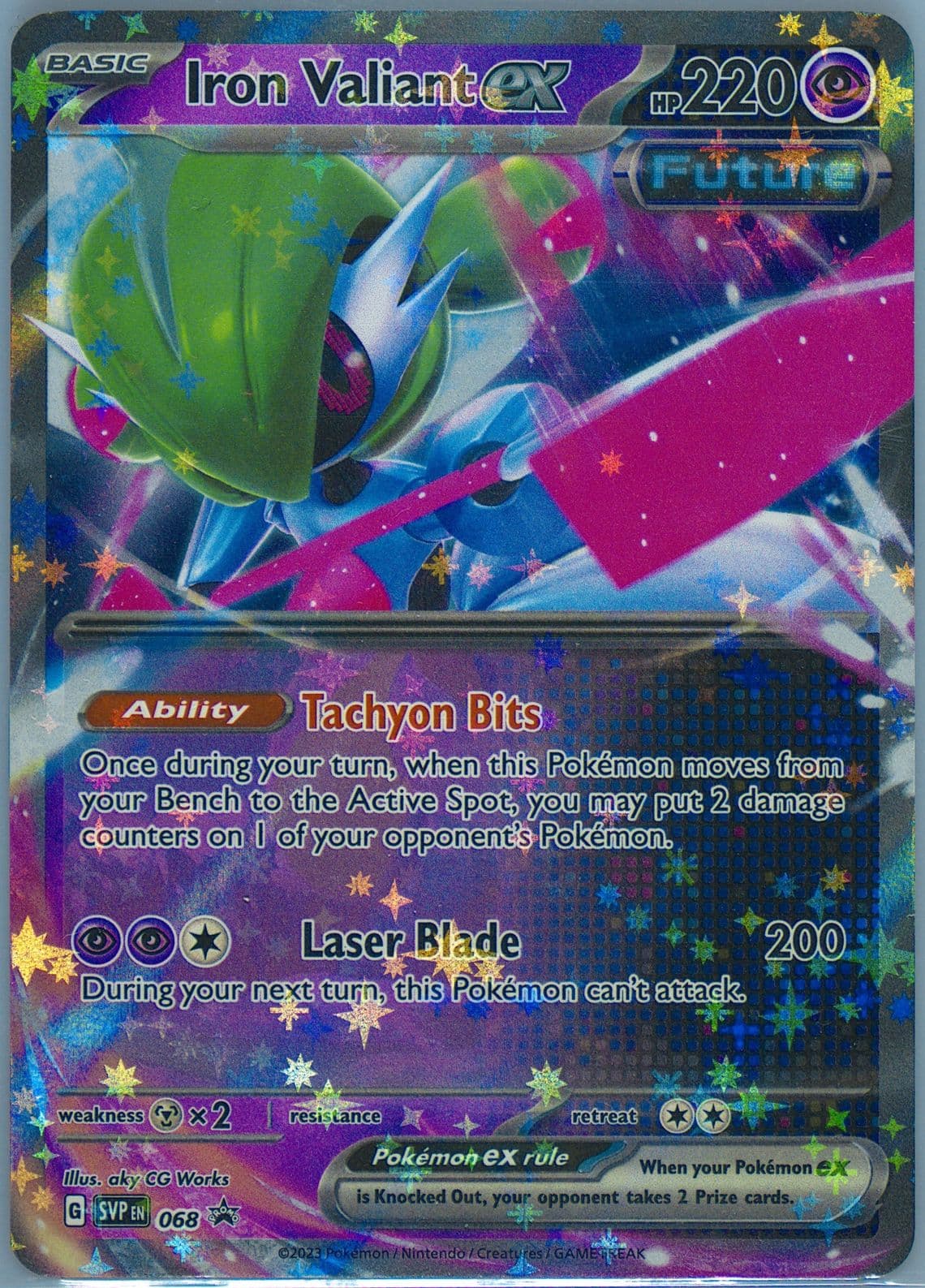 Iron Valiant EX Iron Valiant EX Box (068) 2023 Pokemon Svp EN-SV Black Star Promo