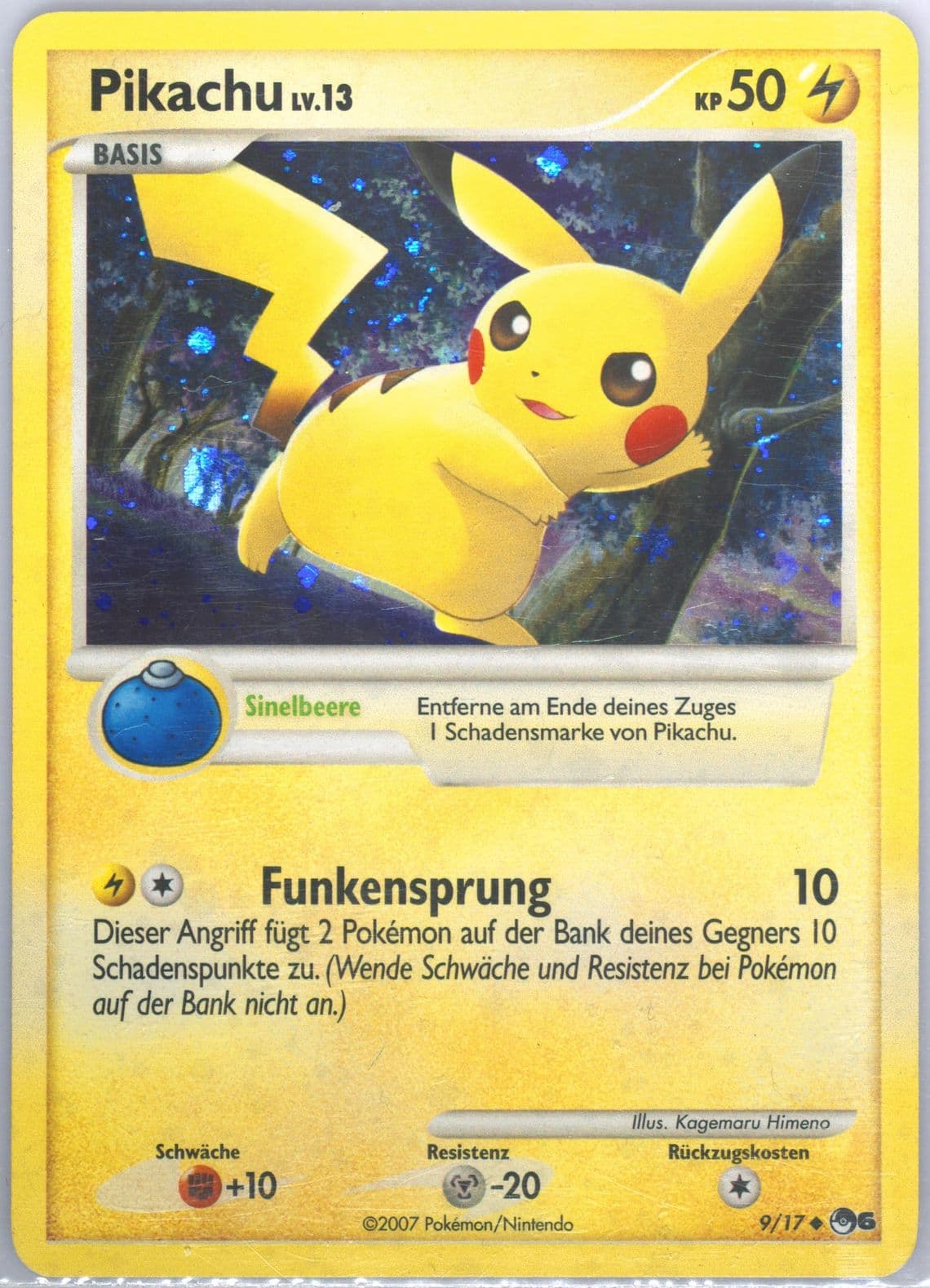 Pikachu-Holo German (9) 2007 Pokemon Pop Series 6