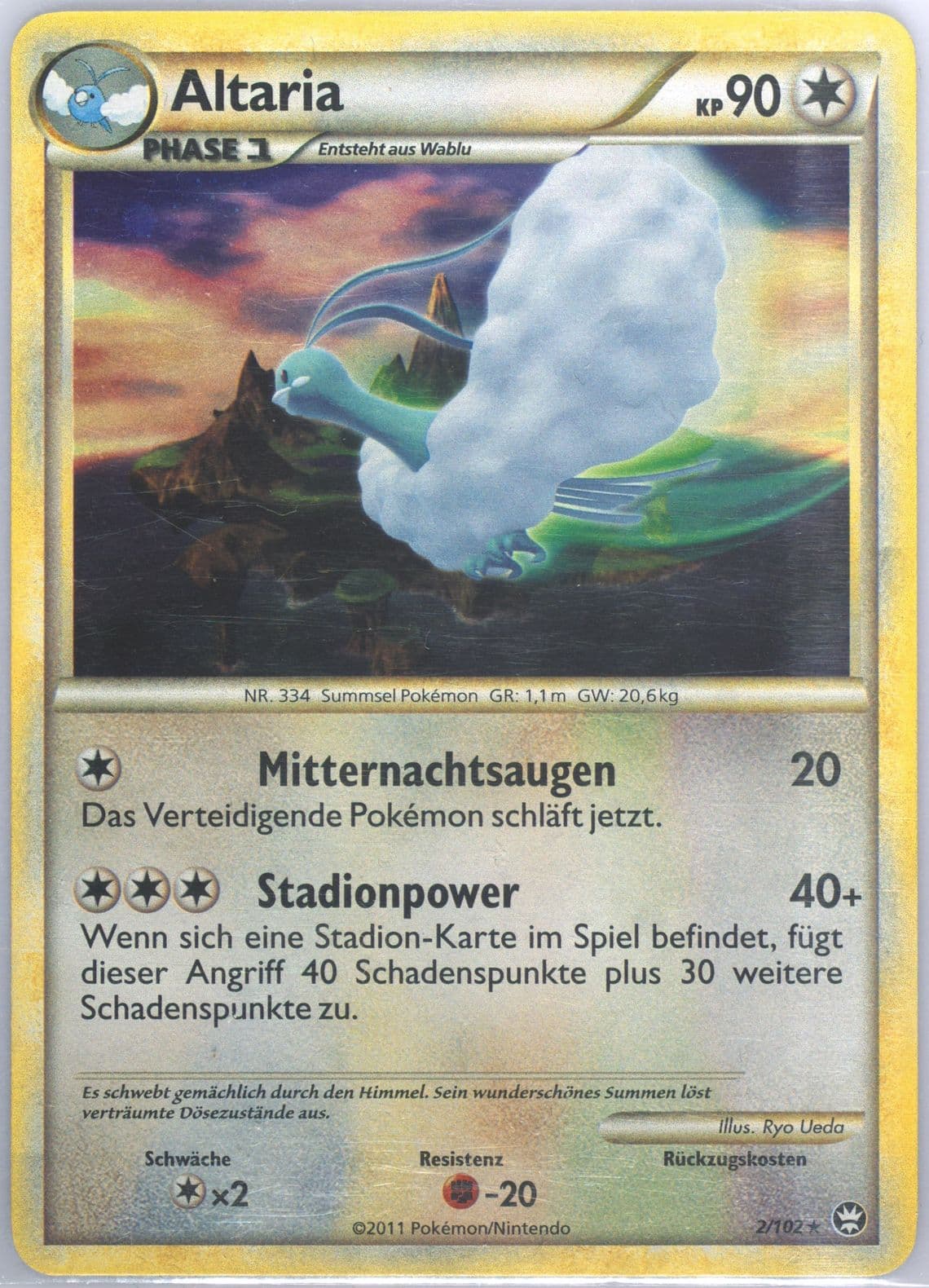 Altaria-Holo German (2) 2010 Pokemon Heartgold & Soulsilver Triumphant