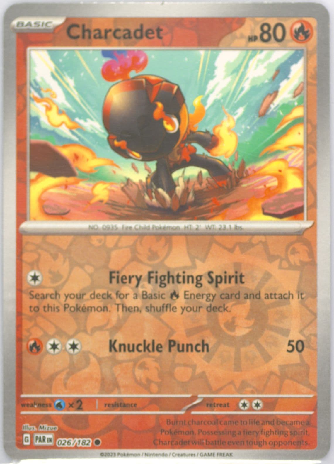 Charcadet Reverse Holo (026) 2023 Pokemon Par EN-Paradox Rift