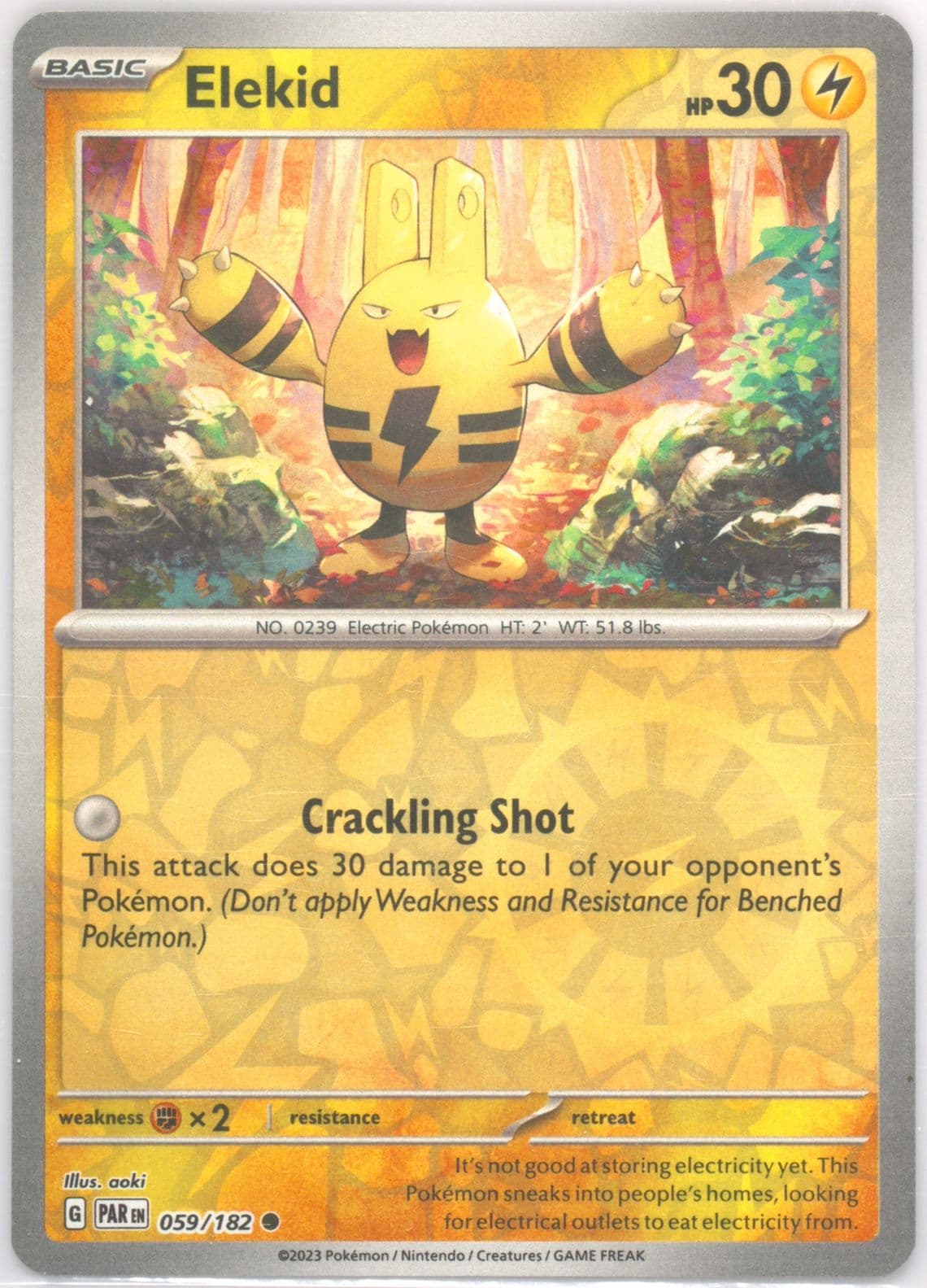 Elekid Reverse Holo (059) 2023 Pokemon Par EN-Paradox Rift