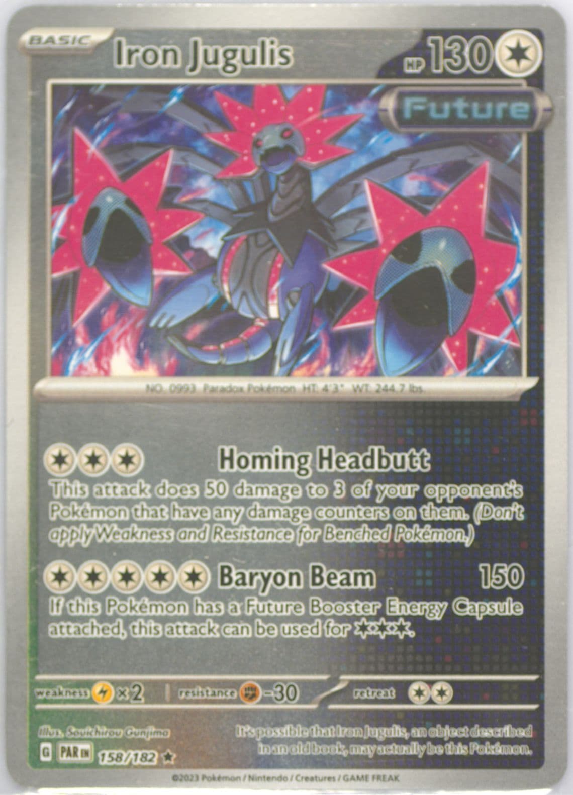 Iron Jugulis Reverse Holo (158) 2023 Pokemon Par EN-Paradox Rift
