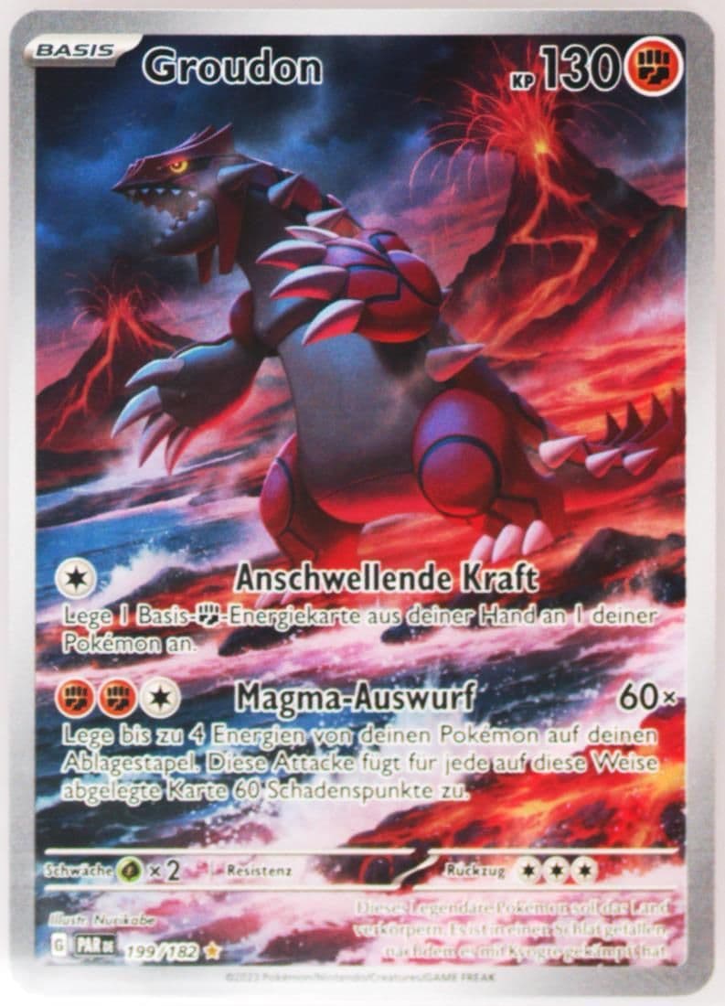 Groudon Illustration Rare (199) 2023 Pokemon German Par de-Paradox Rift