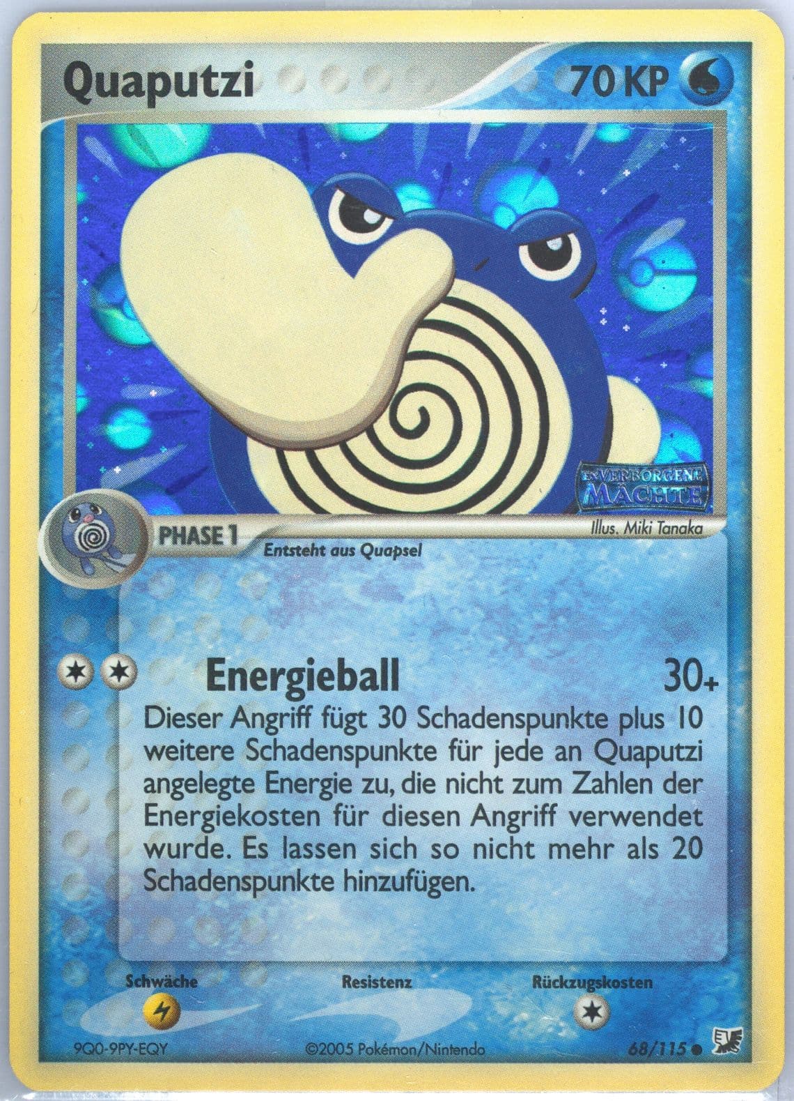 Quaputzi-Reverse Foil German (68) 2005 Pokemon EX Unseen Forces