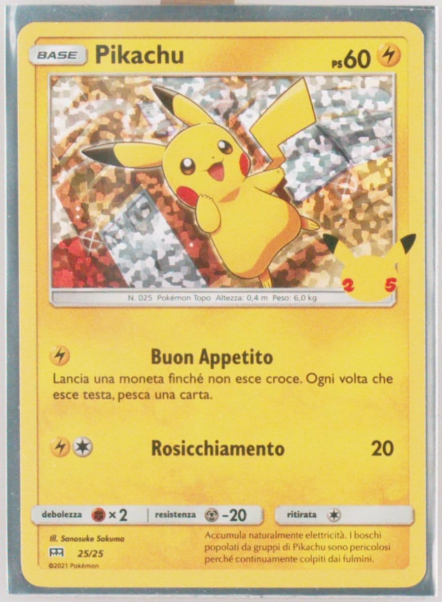 Pikachu-Holo Italian (25) 2021 Pokemon Mcdonald's Collection
