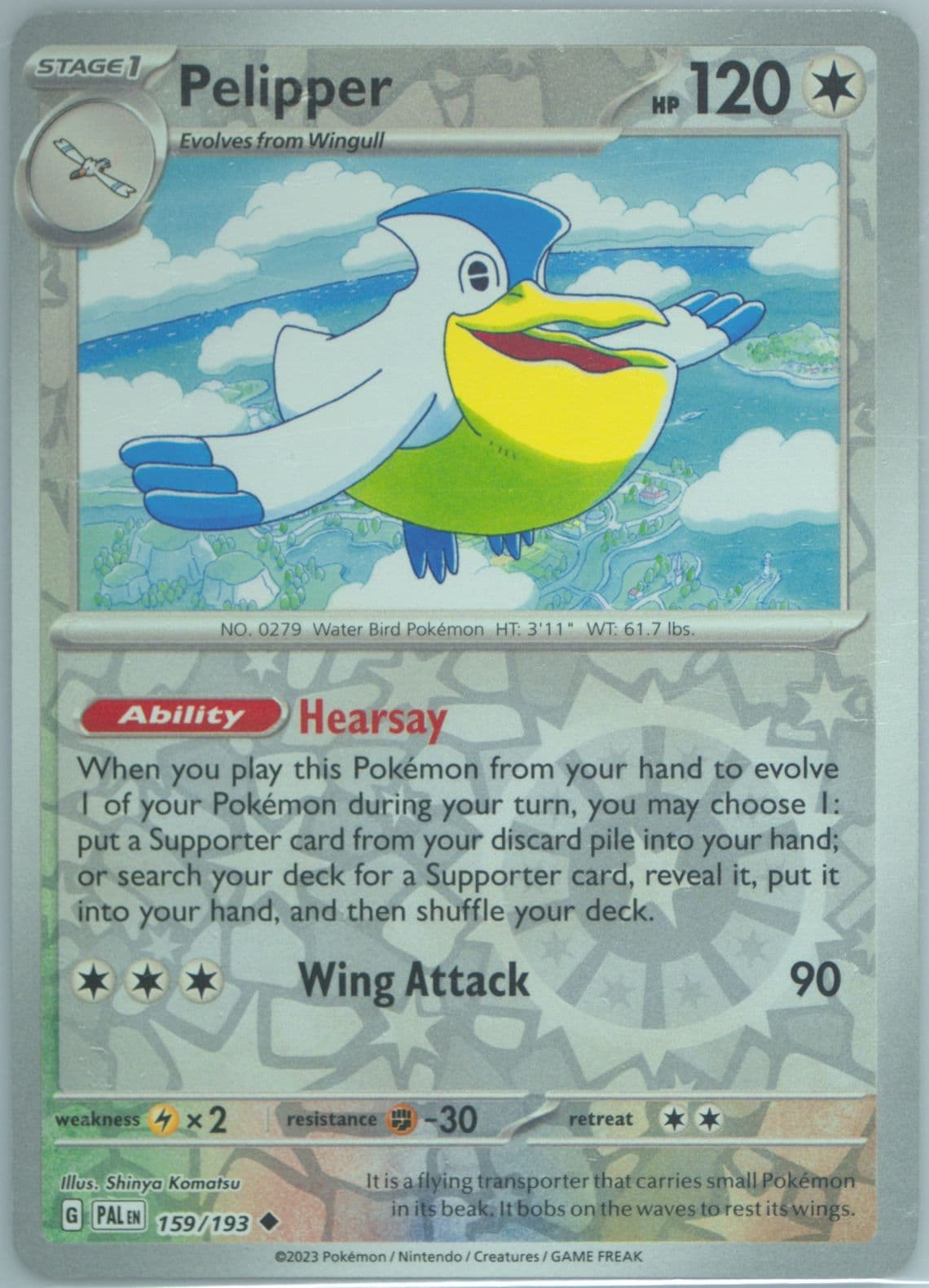 Pelipper Reverse Holo (159) 2023 Pokemon Pal EN-Paldea Evolved