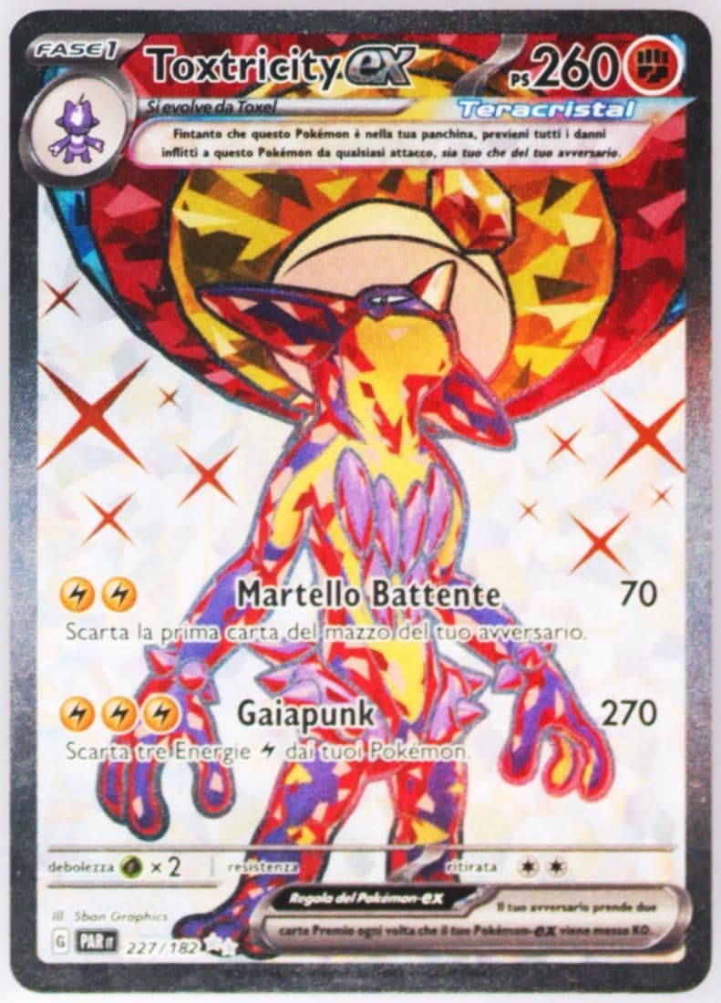 Toxtricity EX Ultra Rare (227) 2023 Pokemon Italian Par It-Paradox Rift