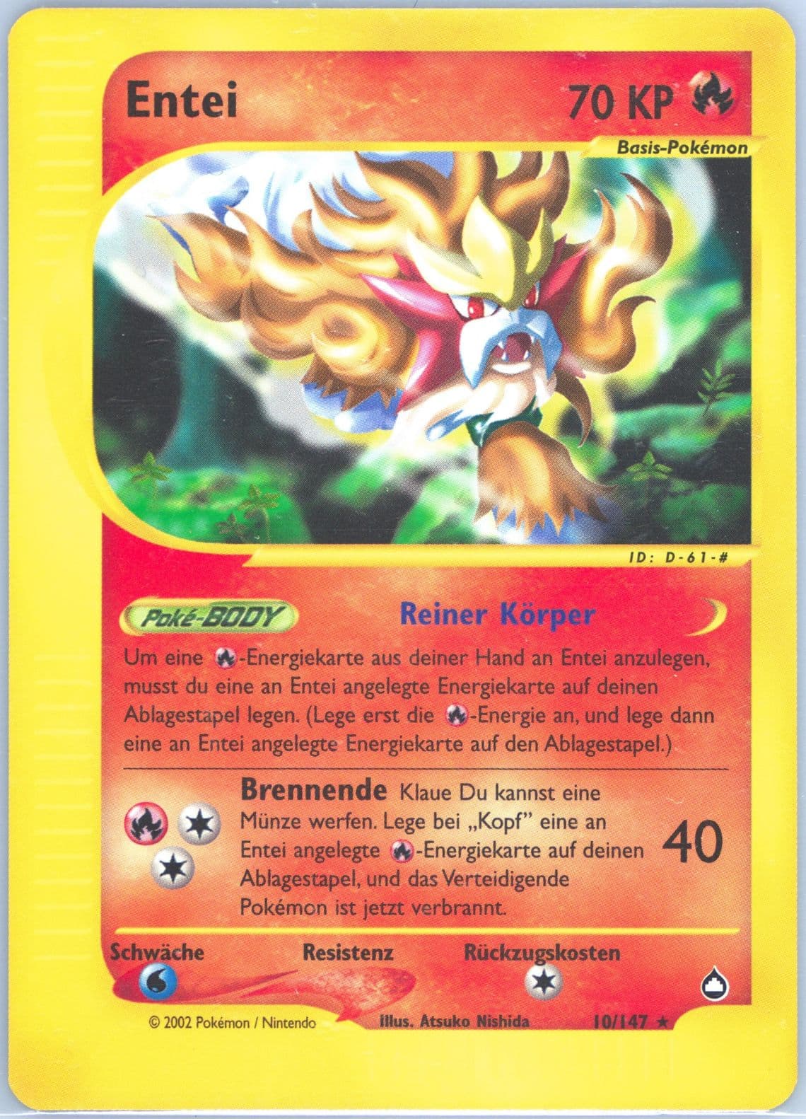 Entei German (10) 2003 Pokemon Aquapolis