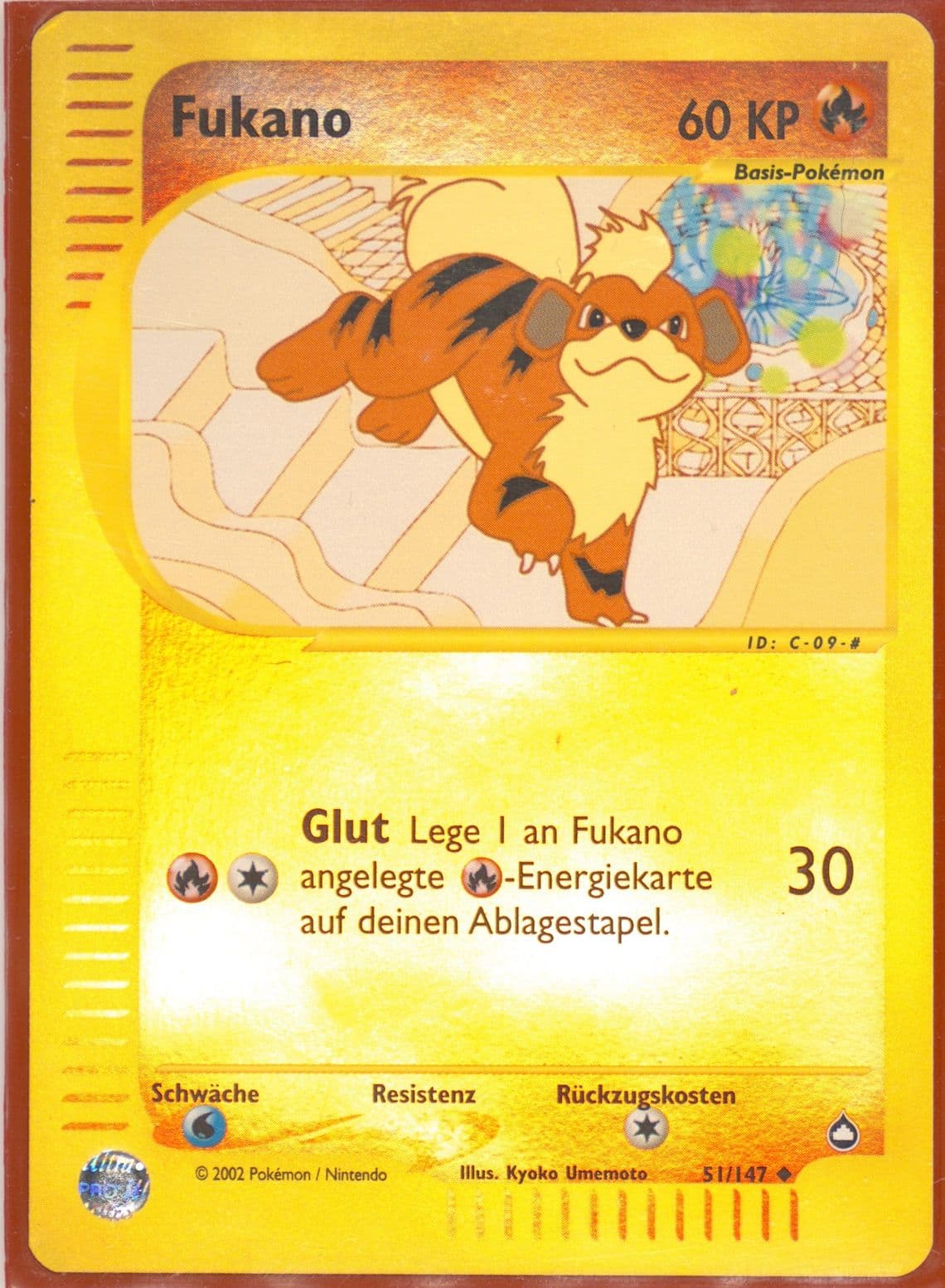 Fukano-Reverse Foil German (51) 2003 Pokemon Aquapolis