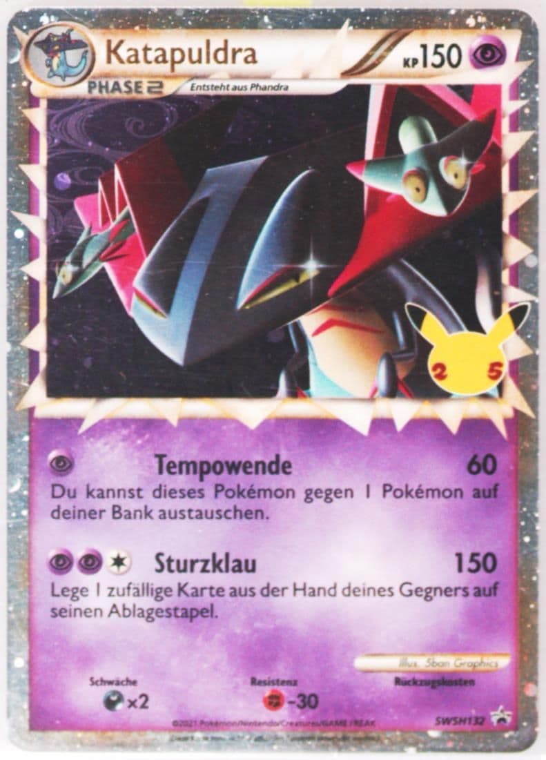 Katapuldra-Holo Celberations Collection-German (132) 2021 Pokemon Swsh Black Star Promo