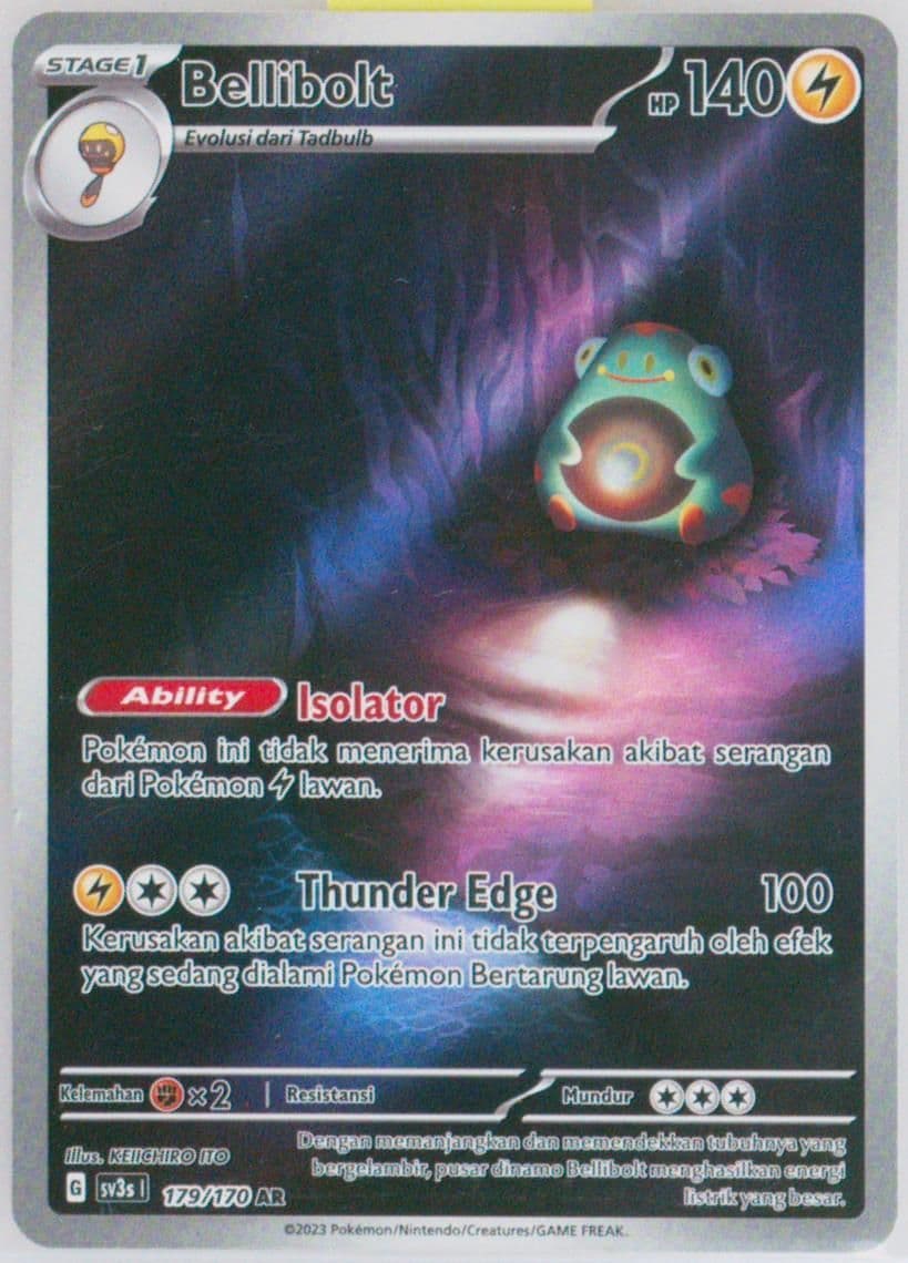 Bellibolt Art Rare (179) 2023 Pokemon Indonesian Sv3s I-Black Shine
