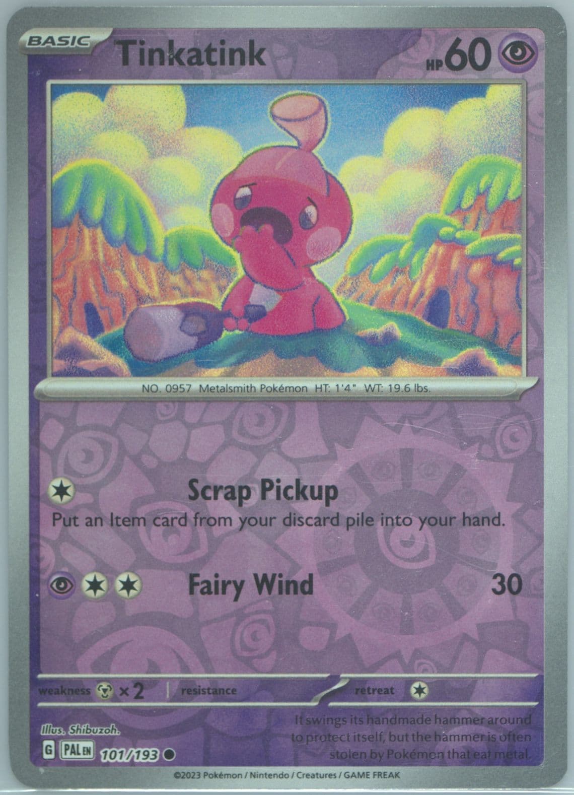 Tinkatink Reverse Holo (101) 2023 Pokemon Pal EN-Paldea Evolved