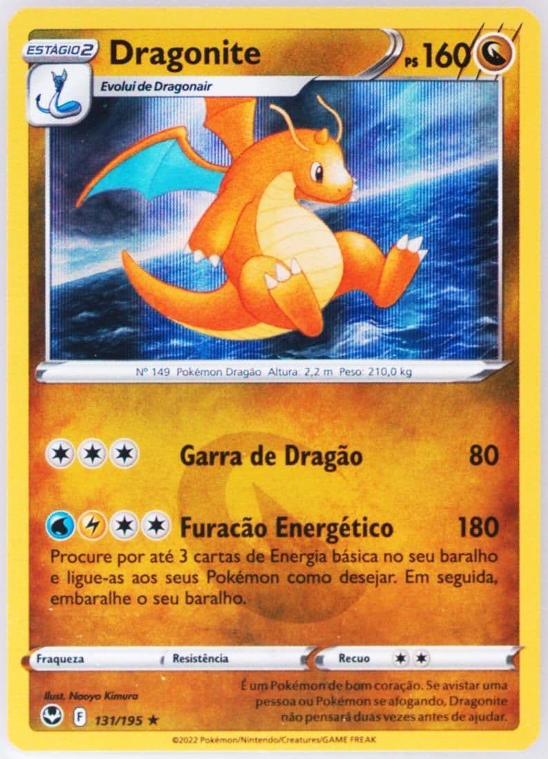 Dragonite-Holo Portuguese (131) 2022 Pokemon Sword & Shield Silver Tempest
