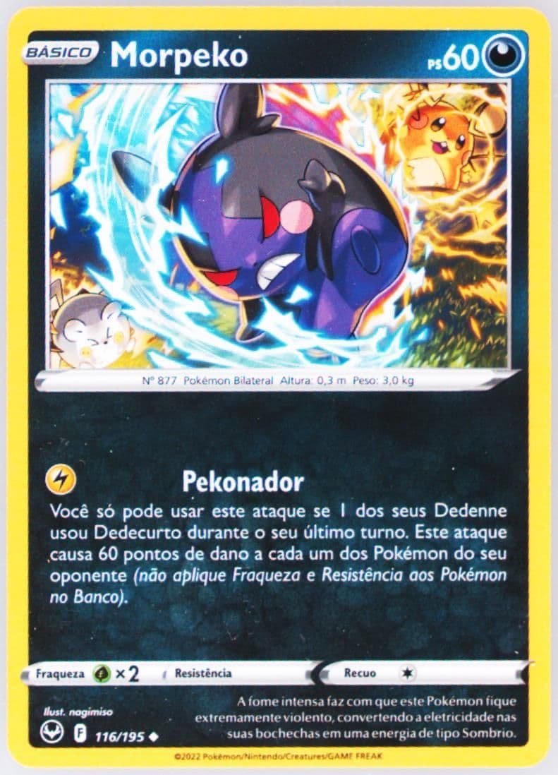 Morpeko Portuguese (116) 2022 Pokemon Sword & Shield Silver Tempest