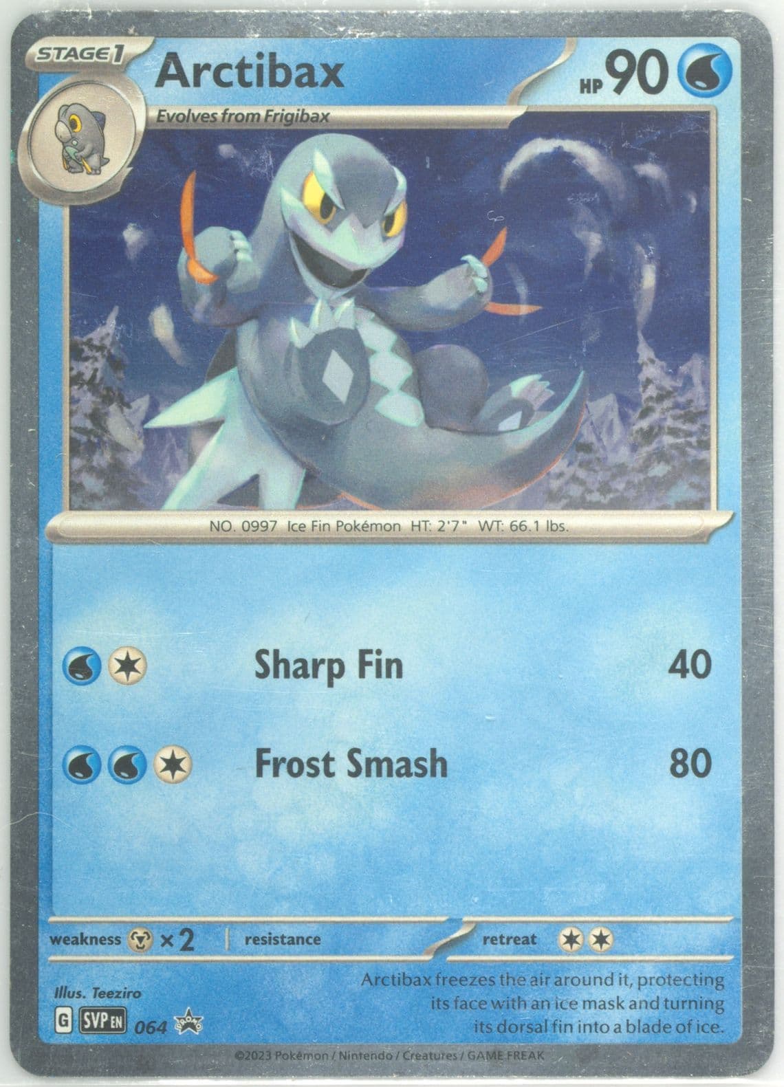 Arctibax Paradox Rift Three Pack Blister (064) 2023 Pokemon Svp EN-SV Black Star Promo