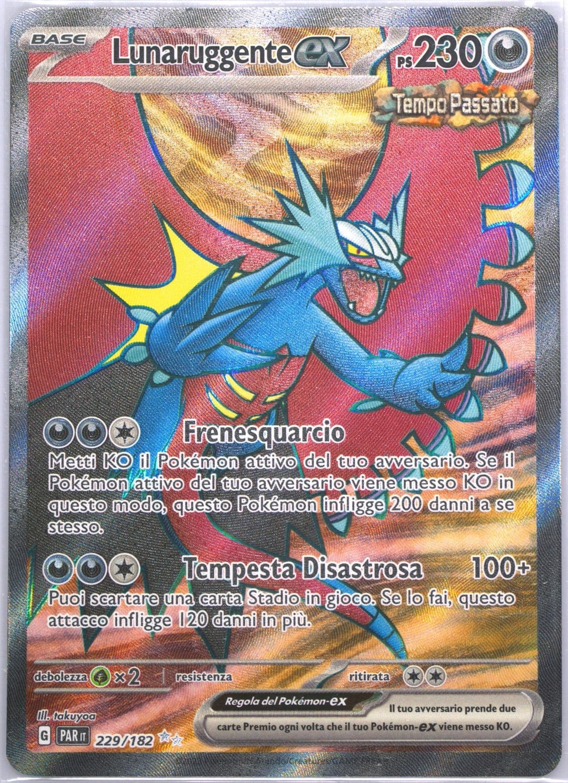 Roaring Moon EX Ultra Rare (229) 2023 Pokemon Italian Par It-Paradox Rift