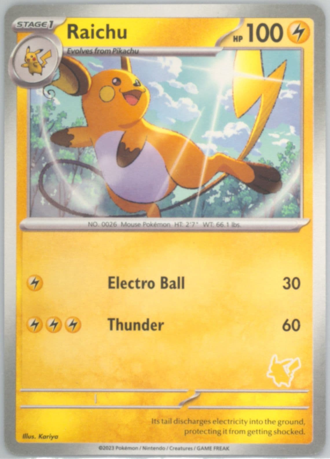 Raichu 2023 Pokemon My First Battle-Pikachu Deck