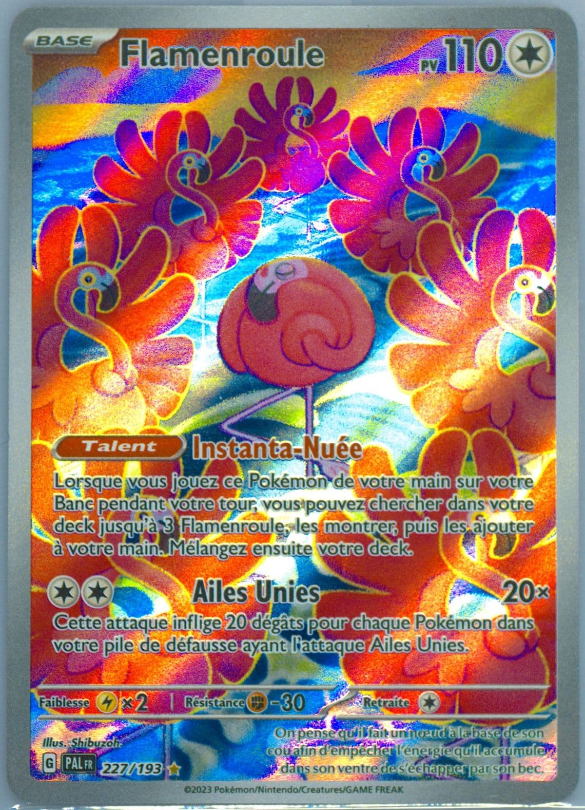 Flamigo Illustration Rare (227) 2023 Pokemon French Pal FR-Paldea Evolved