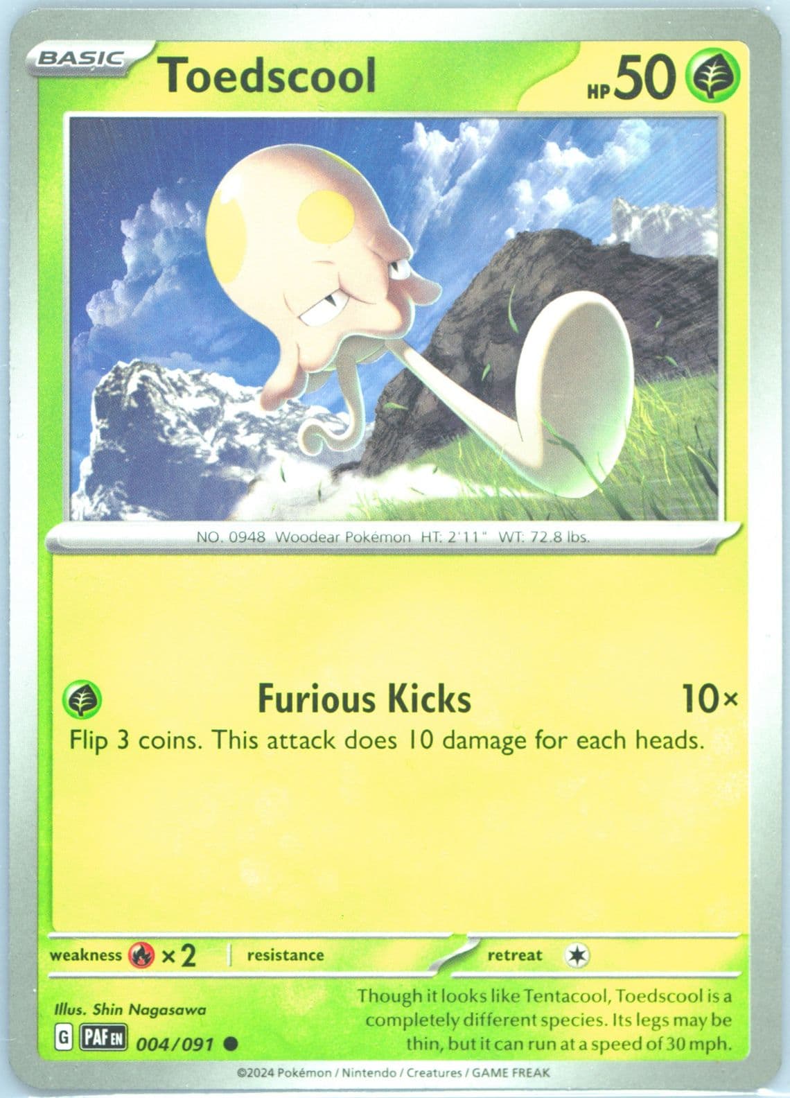 Toedscool (004) 2024 Pokemon Paf EN-Paldean Fates