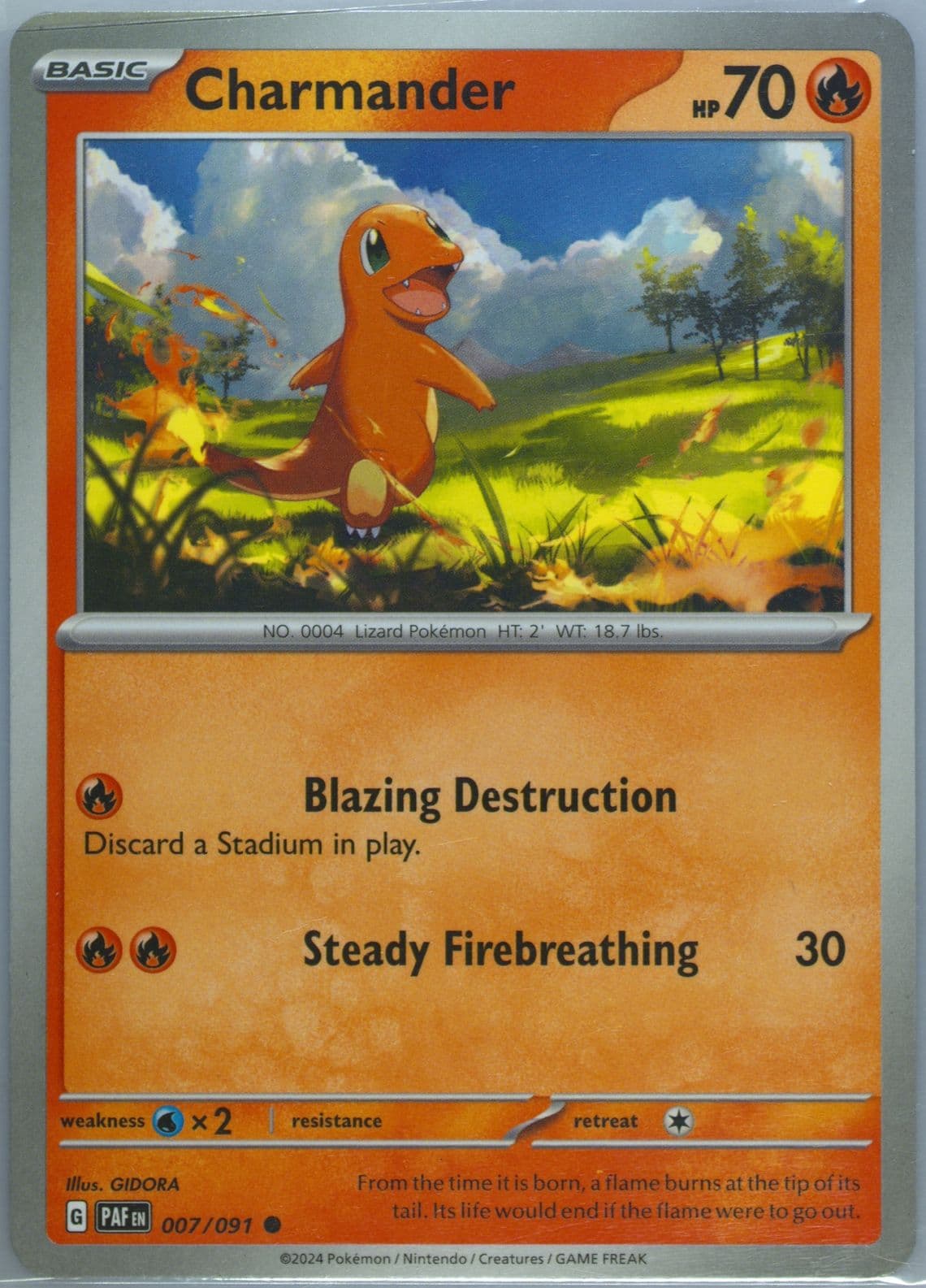 Charmander (007) 2024 Pokemon Paf EN-Paldean Fates