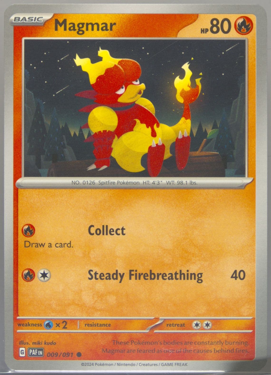 Magmar (009) 2024 Pokemon Paf EN-Paldean Fates