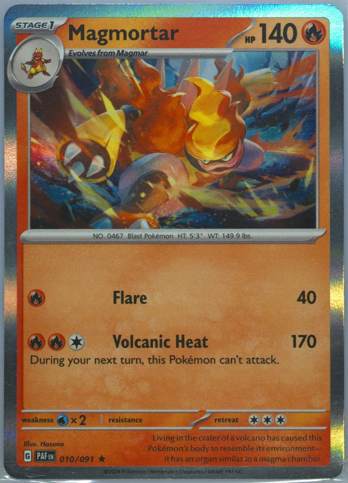 Magmortar (010) 2024 Pokemon Paf EN-Paldean Fates