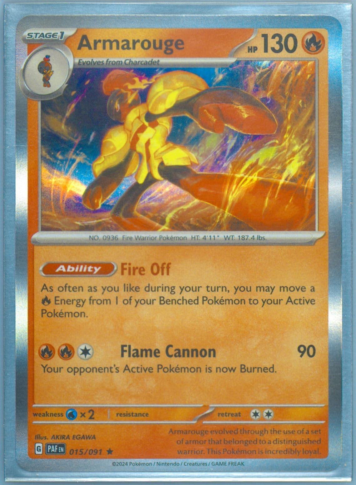 Armarouge (015) 2024 Pokemon Paf EN-Paldean Fates